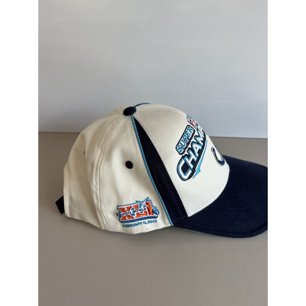Indianapolis Colts 2007 NFL SUPER BOWL XLI Champions Locker Room Hat Strapback - Picture 3 of 10